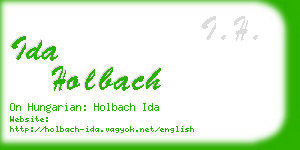 ida holbach business card